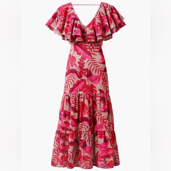 Johanna Ortiz x H&M Eyelet Embroidered Dress NEW W/O TAGS - Picture 2 of 6